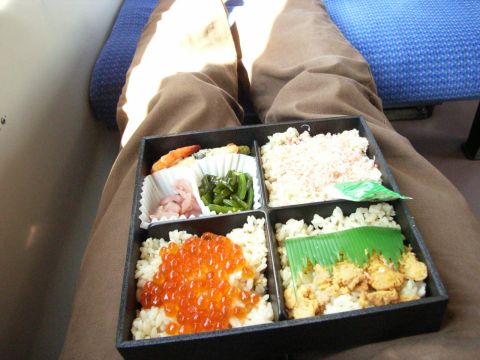 一ノ関駅のホームで買った弁当