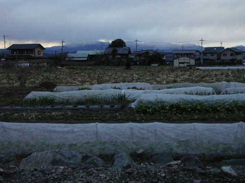 群馬県甘楽町の風景と榛名山