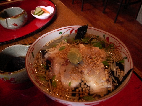 築地明石町の日本料理屋「鯛や」の鯛茶漬け