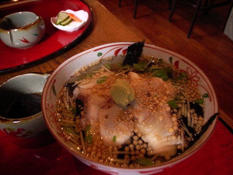 築地明石町の日本料理屋「鯛や」の鯛茶漬け