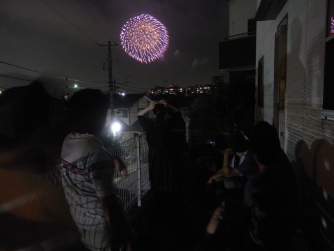 勝田台での花火