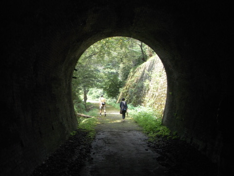 碓氷峠の旧線の遊歩道