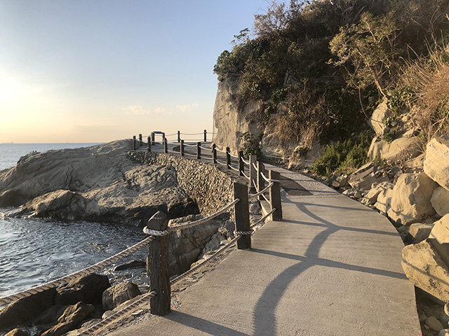 “富浦の雀島に行く道"